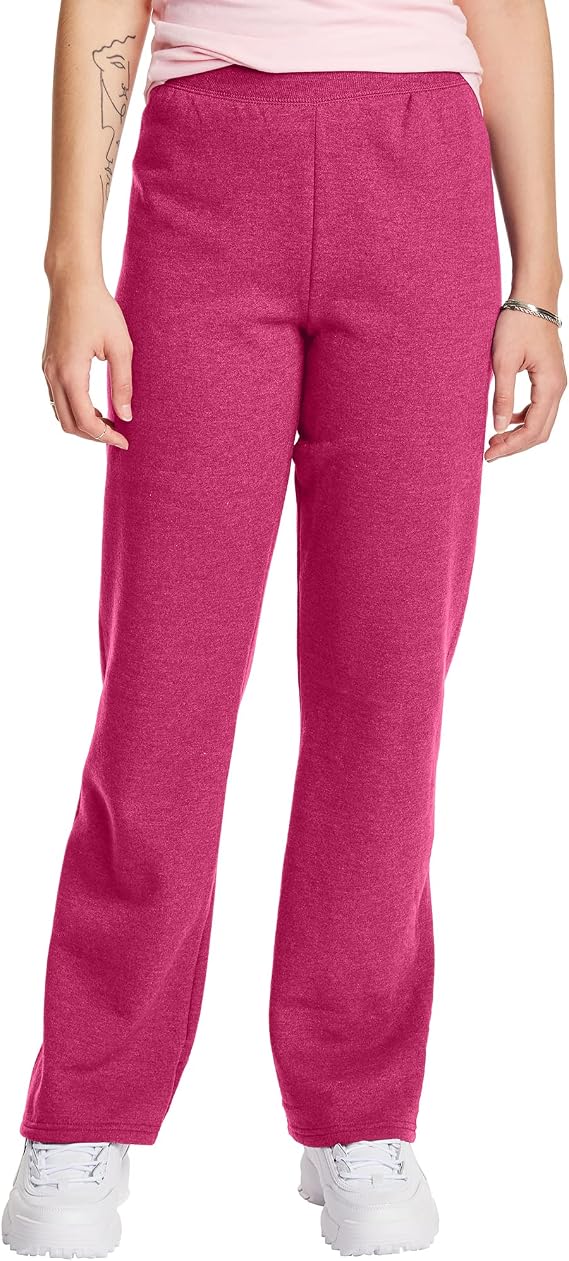 Hanes womens Ecosmart-petite Open Bottom Leg Sweatpants