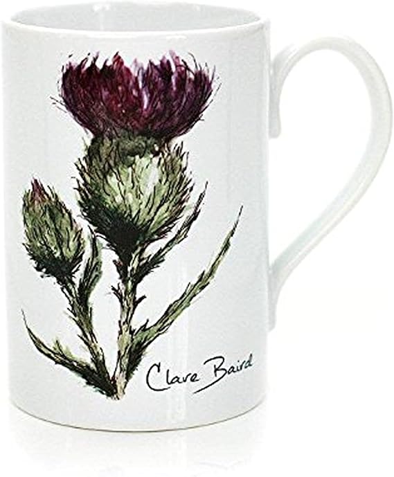 Flower of Scotland Porcelain Mug in a Scottish Thistle Design
