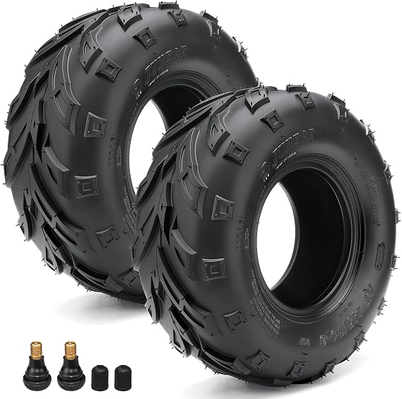 145/70-6 Mini Bike Tires, 145 70-6 Tubeless ATV Go Kart Street Tires Replacement for Coleman CC100X B100 CT100U KT196 GMB100 Baja Doodle Bug DB30 2 Pack
