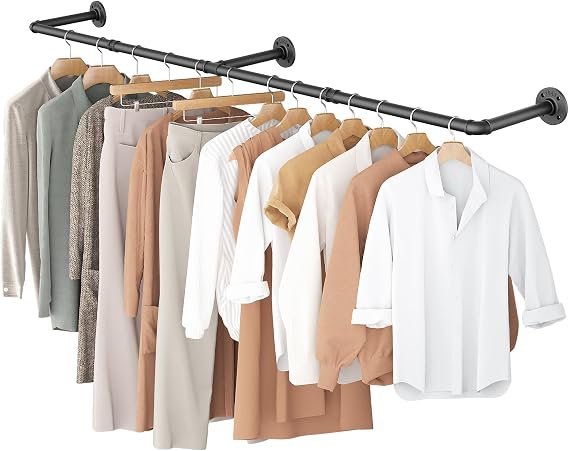 OROPY 65.7" Heavy Duty Industrial Pipe Clothes Rack for Hanging Clothes