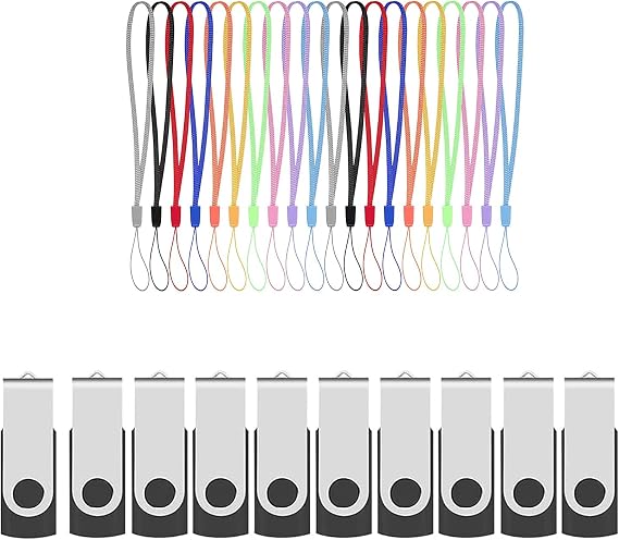 ABLAZE 20 Pack USB 2.0 1GB + 30 Pack USB Lanyard Strap