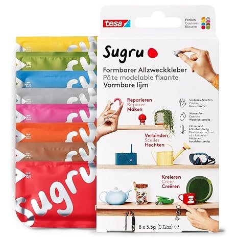 Sugru by tesa - Multicolor - formbarer Allzweckkleber- 8 x 35 g