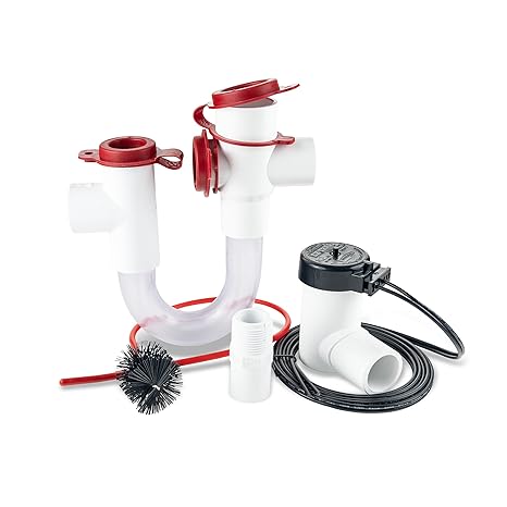 RectorSeal EZ Trap 83626 Combo Kit With Clear Trap and Overflow Switch With Brush, 600 Series, For Light Duty Applications, Easy Installation, HVAC, 3/4"" w/48"" Cable