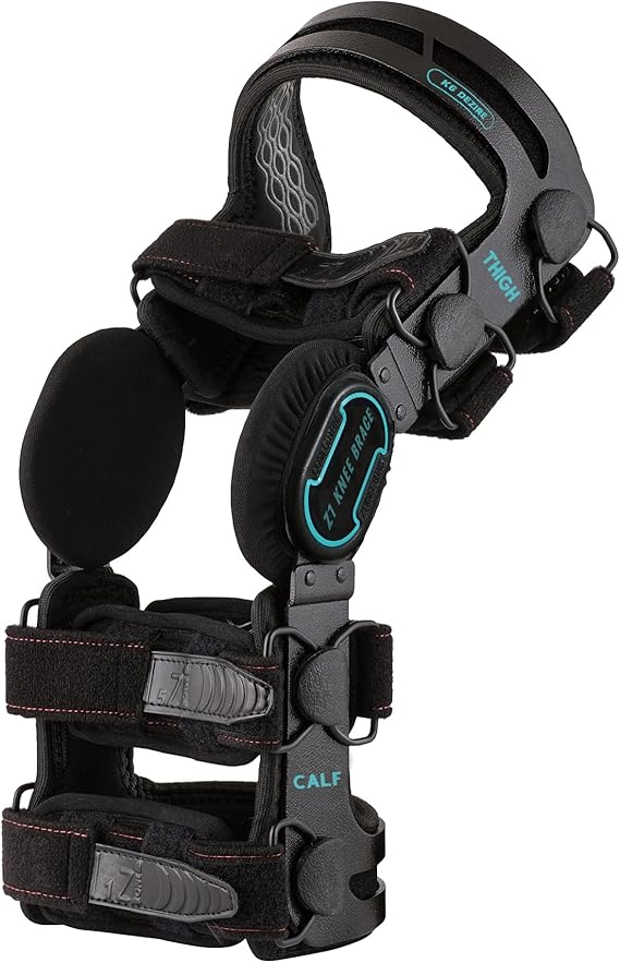 Z ONE Z1 K6 Hinged Unloader Metal Knee Brace for Men and Women - Knee Support for ACL, MCL, LCL, PCL, Sport Injuries, Mild Osteoarthritis, Meniscus Tears - Ideal for Running & Daily Activities (S10)