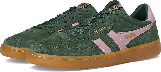 Gola Womens Hawk Suede 86, Evergreen/Candy/Gum, 9, Medium