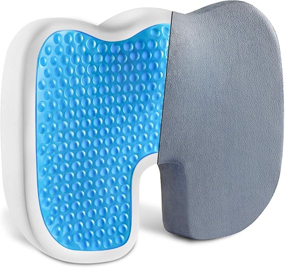 VANSPACE Comfort Gel Enhanced Seat Cushion Non-Slip Coccyx Orthopedic Memory Foam Seat Cushion Chair Pillow for Office Chair Car Wheelchair Airplane Seat - Back & Tailbone & Sciatica Pain Relief