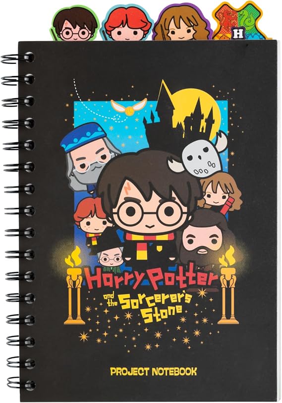 Grupo Erik Harry Potter A5 Project Notebook with 4 Dividers - Gifts, Merch