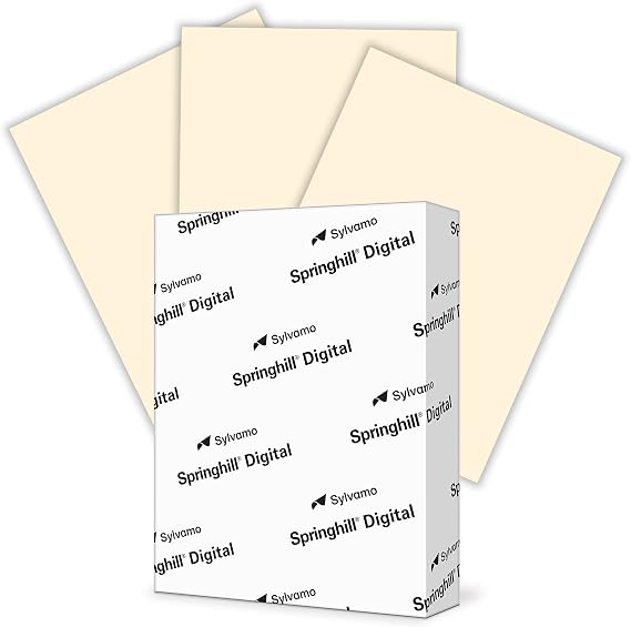 Springhill 8.5 x 14 Ivory Copy Paper, 24lb Bond/60lb Text, 89gsm, 500 Sheets (1 Ream) Colored Printer Paper with Smooth Finish Versatile and Flexible Computer Paper 024033R