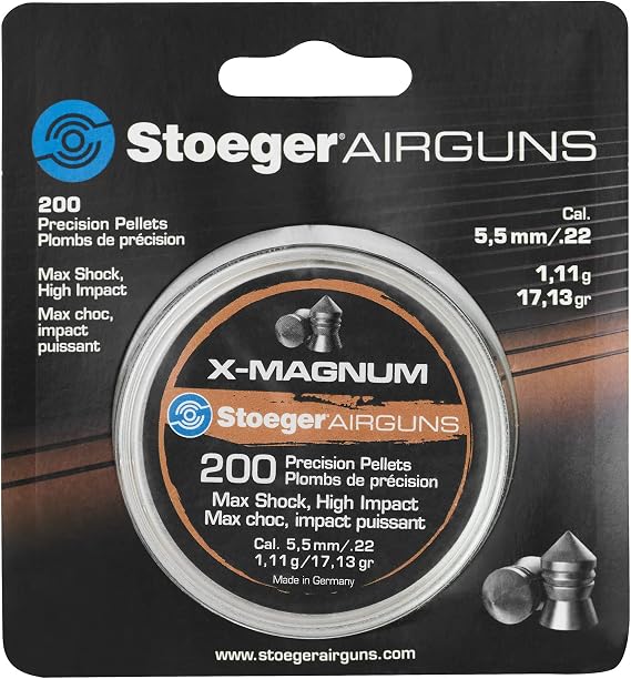 Stoeger X-Magnum 0.22 Precision Pellets, Pack of 200