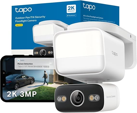 Tapo C710 2K 3MP Pan/Tilt Floodlight Outdoor Security Camera CCTV Camera [Energy Class D]