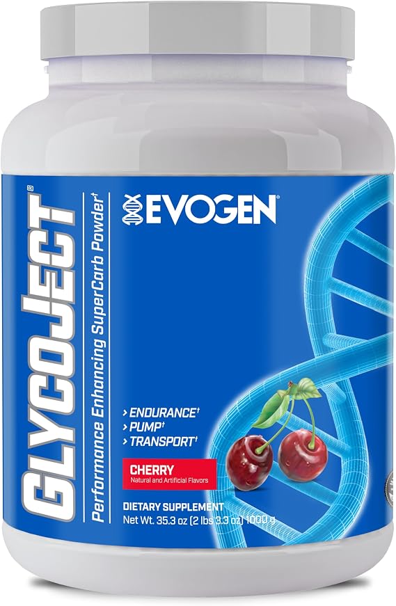 Evogen GlycoJect Karbolyn Super Carb Powder | Cherry | 37 Servings | Fast-digesting fuel with citrulline malate for rapid glycogen replenishment, endurance, muscle pumps and recovery