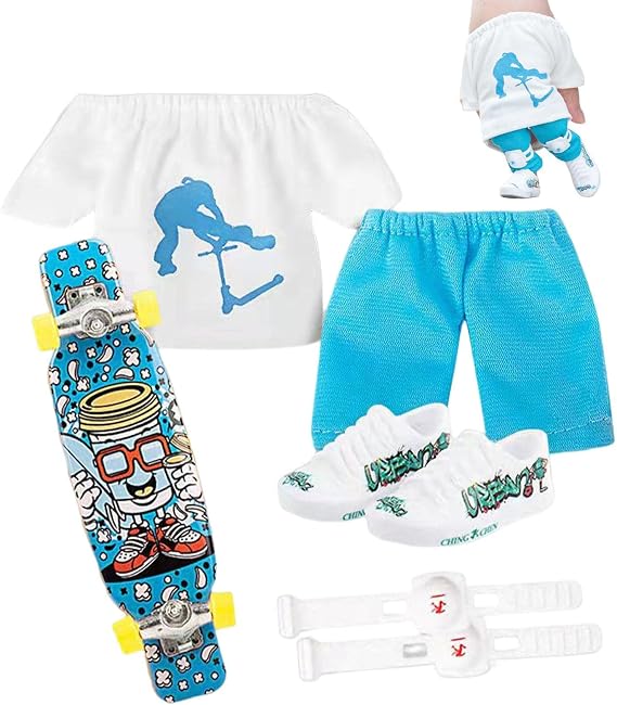 Mini Finger Skateboard Set, Fingertip Skateboard Kit, Novelty Toys Gift Goods for Boys Girls Mini Fingerboard Finger Toys Hand Skateboard Bami