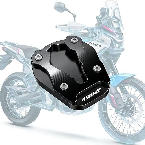 Enlarged Kickstand Extension Plate Sidestand Pad Compatible with CFMOTO Ibex 450 2025,Aluminum Alloy,CNC-machined,Anodization,Black,CFMOTO Ibex 450 Accessories,CFMOTO 450MT Accessories