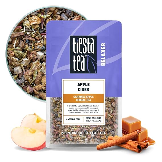 Tiesta Tea Apple Cider Loose Leaf Caramel Apple Herbal Tea 2oz
