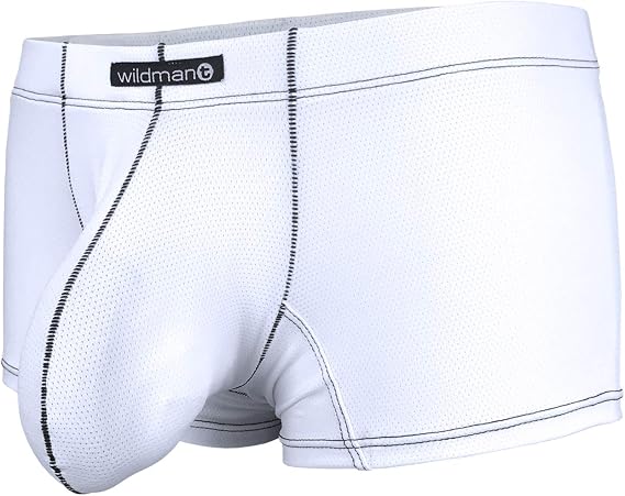 Wildmant Stitch Big Boy Pouch Boxer Brief - White