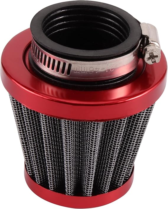 GOOFIT 38mm Motorcycle Red Air Filter Replacement for XR CRF 50 SDG SSR 70 110 125 GY6 50cc QMB139 Moped Scooter Off Road Motorcycle ATV Quad Go Kart Pit Dirt Bike Parts