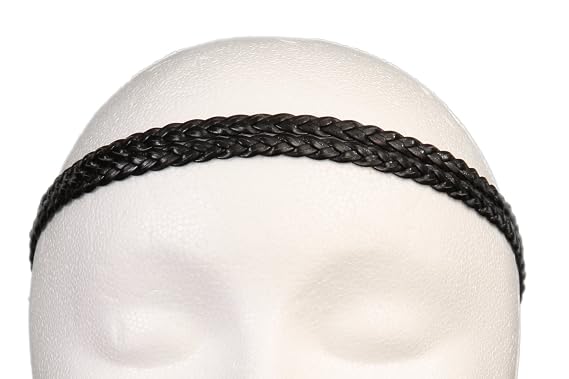 Caravan Headband, 2 Braid Stretch, Black