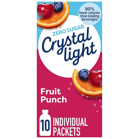 Crystal Light Drink Mix, 10 Packets Fruit Punch, 0.9 oz