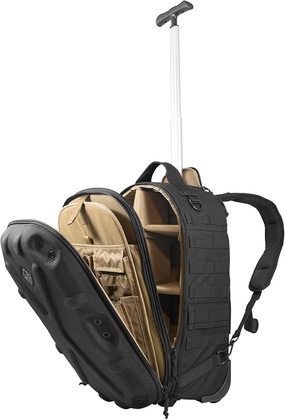 HAZARD 4 Airstrike MK2 Rolling Gear Organizer Pack, 44.6L, Black
