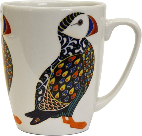 Churchill Paradise Birds Puffin Fine China Gift Coffee Mug, Made In England