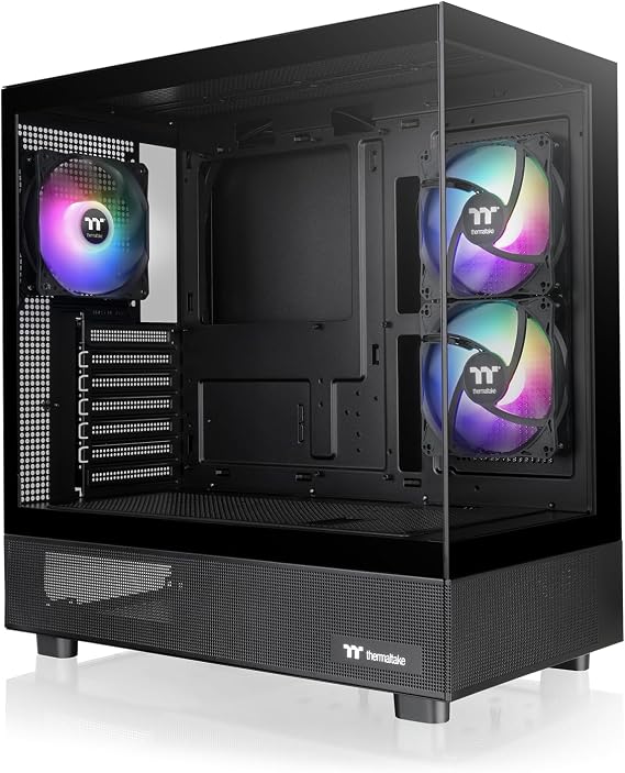 Thermaltake View CA-1Y7-00M1WN-01 CS9159 270 Plus TG ARGB Black, 4.7 inches 120 mm ARGB Fan, 3 Fans, Pillarless, Middle Tower ATX, PC Case