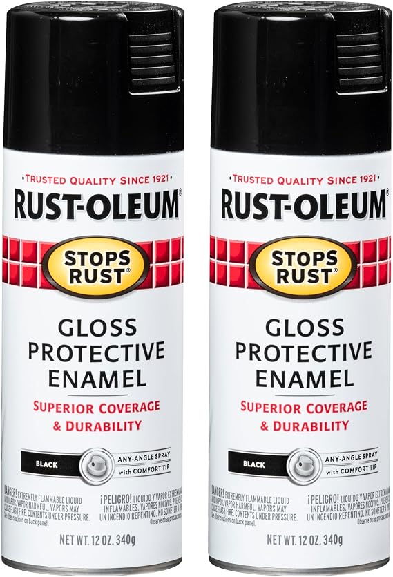 Rust-Oleum Stops Rust Spray Paint, Gloss Black