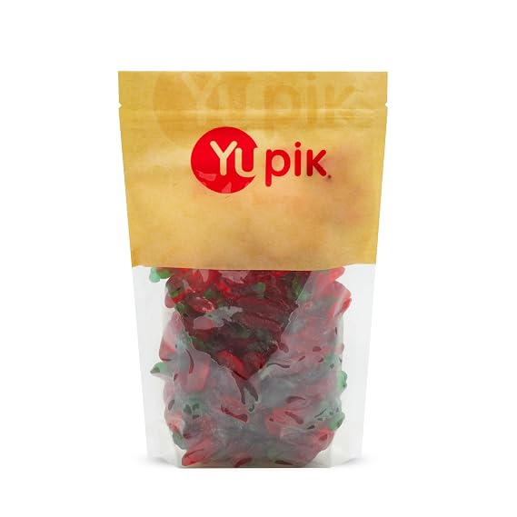 Yupik Gummy Red Peppers, 2.2 lb (35.2 oz), Gluten-Free, Cherry Flavored, Soft & Chewy, Colorful Gummies, Fun Treat, Sweet Candy, Delicious Snack, Ideal for Gifting, Holidays & Decorating