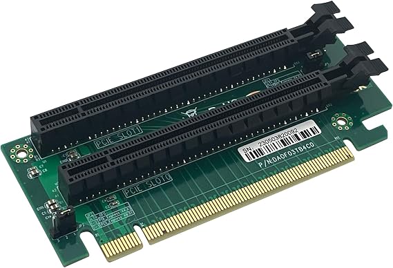10Gtek PCI-Express 16x Riser Card 2-Slot 270 Degree R-Angle Riser Adapter Card, 2U Card for E5 Two-way Server