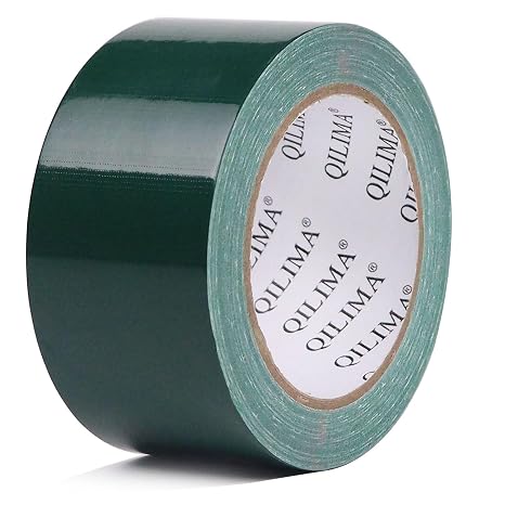 QILIMA Duct Tape Extra Strong 25 m x 50 mm Waterproof Fabric Tape Green