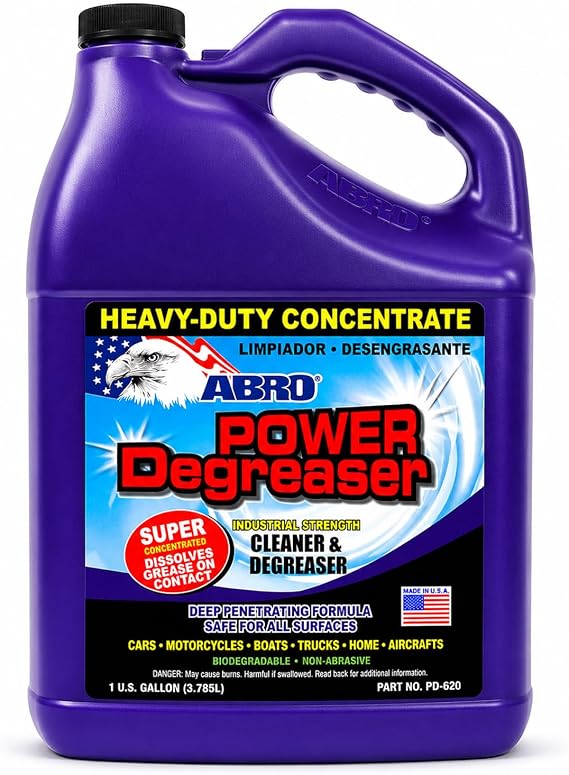 ABRO Heavy Duty Power Degreaser, 1 Gallon, Engine Cleaner and Degreaser