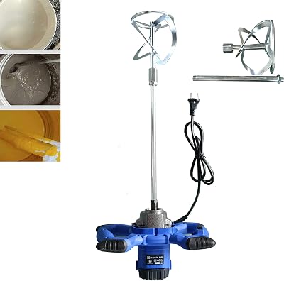 Concrete Cement Mixer, Electric Plaster Paddle Mixer, 6 Speed Adjustment, M14 120mm, For Paint, Plaster, Cement, Concrete and Mortar