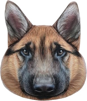 JWH 3D Dog Pillow Colorful Print Throw Pillow Animal Accent Pillow Pet Vivid Stuffed Plush Cushion Bed Couch 15x17 Inch Brown Black