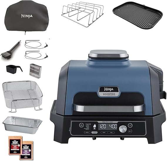 Ninja Woodfire Pro Connect XL Electric BBQ Smoker Grill App Control