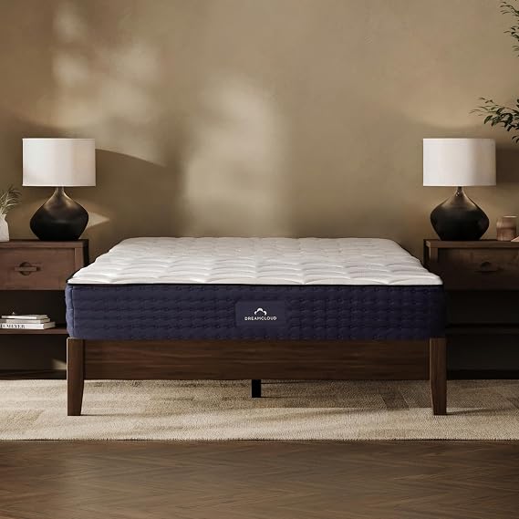 DreamCloud Hybrid Single Mattress 25 cm - Medium-Firm Memory Foam - Reinforced Edge Pocket Springs - Quilted Top - 365 Night Trial - Forever
