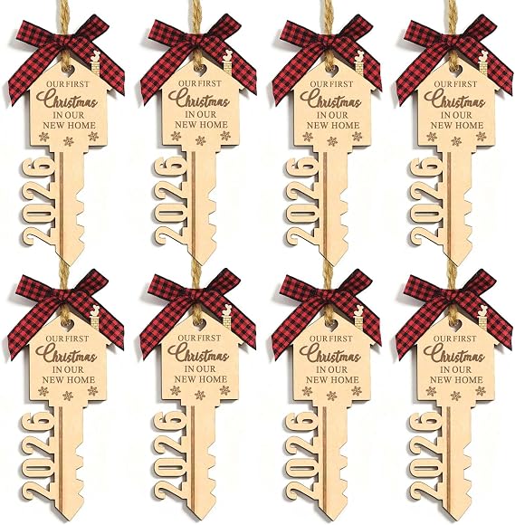8 Pcs Our First Christmas in Our New Home Christmas Ornament