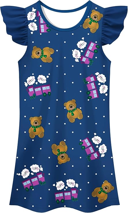 Kids Girls Cute Casual Dresses Funny Outfits, 3-10 Years