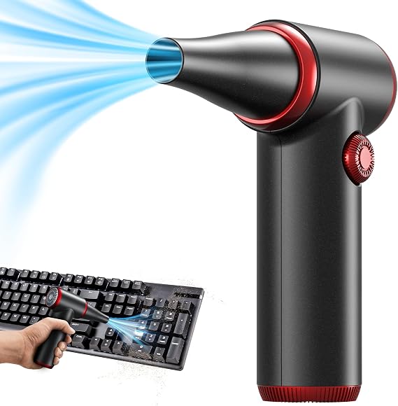 Compressed Air Duster Electric Air Duster with LED Light, Cordless Air Blower Replaces Compressed Air Cans (CD09)