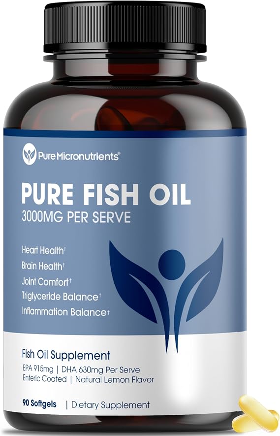 Omega 3 Fish Oil, Burpless Lemon Flavor, EPA & DHA, 90 Softgels