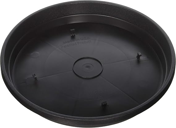 Stacky Plant Saucers - 11" Planter Tray - Excellent for Flowers and Household Plants (1, Black)