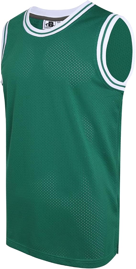 DEHANER Blank Mens Basketball Jersey Mesh Training Practice Athletic Sports Shirts Team Uniforms Fans Outfits Tops