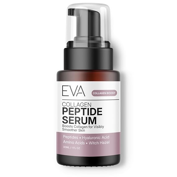 Eva Naturals Collagen Multi Peptide Serum for Face, Anti Aging, 1 oz