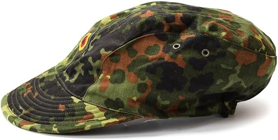 Genuine Original German Army air Force Cap Flecktarn camo Peak hat Military