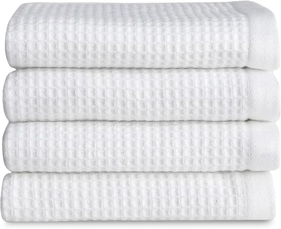 Cozy Earth Waffle Washcloths, Mini Textured Waffle Weave Pattern