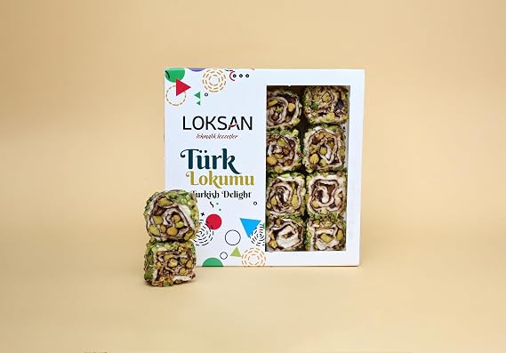 P.antep Fıstık Kaplamalı Antep Fıstıklı Sarma Lokum 300gr (FISTIK RÜYASI)