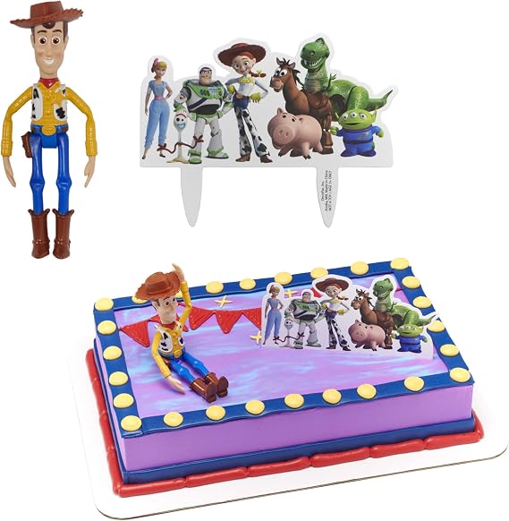 Disney and Pixar's Toy Story 4 Cake Topper | 3 Piece Party Decoration Set
