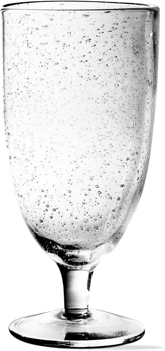 tag Bubble Glass Iced Tea Goblet - 22oz Clear Drinkware, 7.8" H x 3.6" D, Hand Wash Only, Perfect for Everyday Use Clear