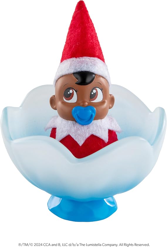 The Elf on the Shelf Frost Pips Mini Blooms Elf Baby Boy with Brown Eyes
