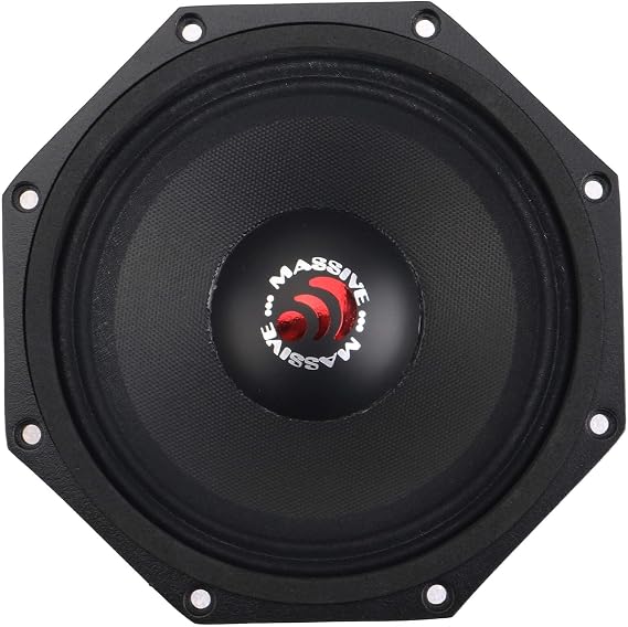 Massive Audio MC6R 6.5" Midrange Speaker | 540W RMS, 8 Ohm, Cast Aluminum Basket, High Efficiency Loudspeaker, For DJ, PA & Car Audio Systems