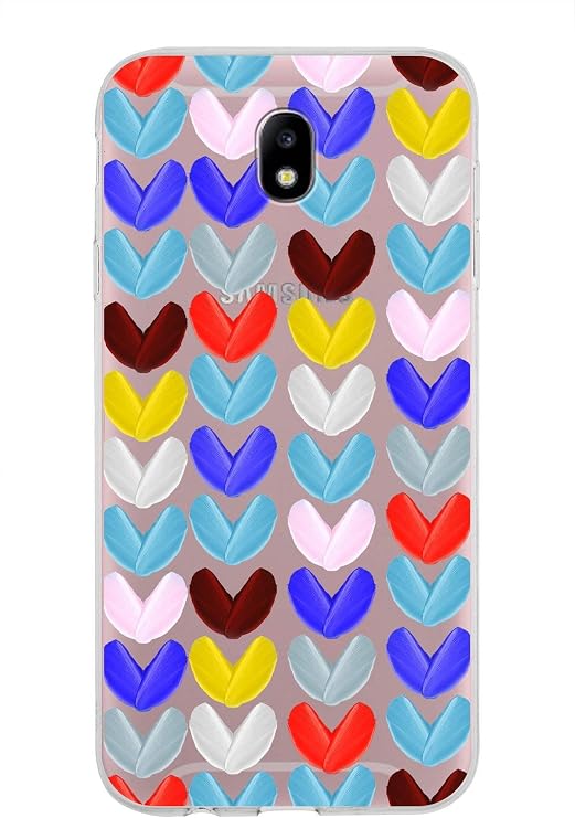 PrintiFy Samsung Galaxy J7 Pro ile Uyumlu 1mm Slim Fit Water Color 1 Baskılı Şeffaf Kılıf