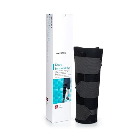 McKesson Knee Immobilizer Brace for Women and Men Adjustable Leg, 14 in | One Size Fits Most